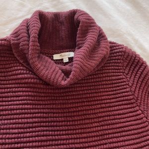 Madewell Burgundy Cowell Neck Sweater